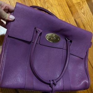 Mulberry Bayswater totes purple